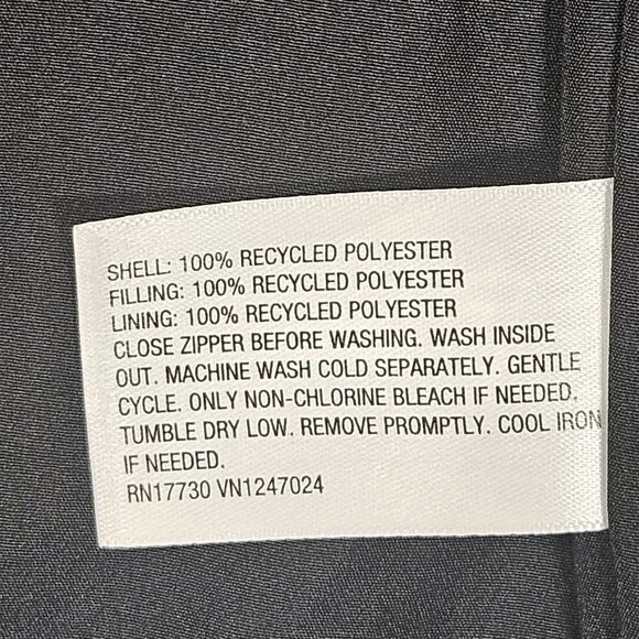 Quilted Black Vest W Pockets Original Use Men Size L Full Zip-Up Lightly Padded - Picture 6 of 11